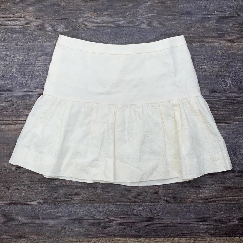 J. Crew off white cream pleated a-line mini skirt size 6, Pickleball Ready!